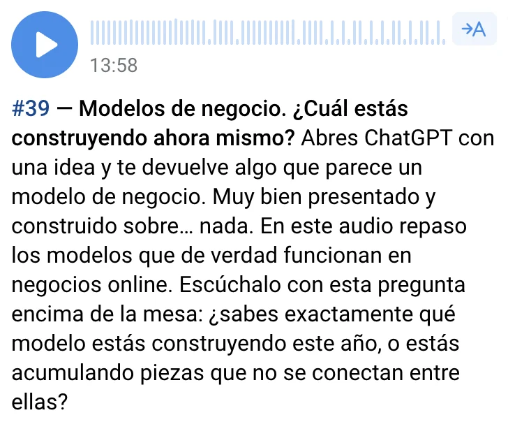 Training #39: Modelos de negocio. ¿Cuál estás construyendo ahora mismo?